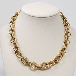 Elegant Stainless Steel Gold Plated Geometry Chain Necklace